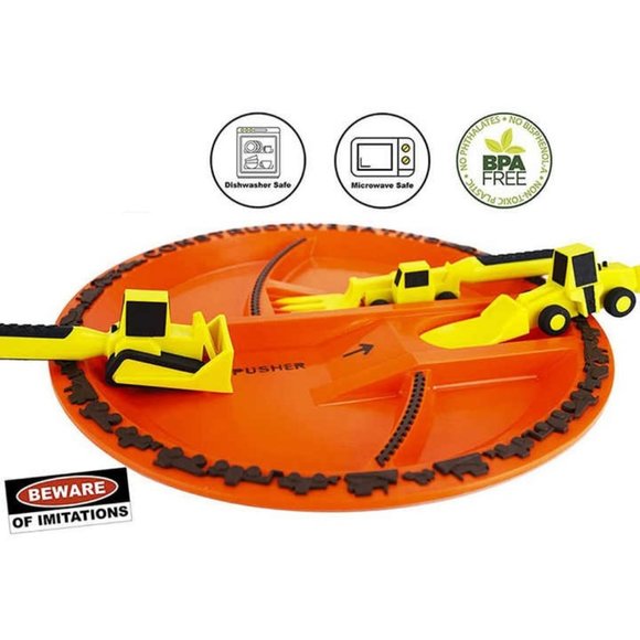 Toddler Utensils 2 and 3 Year Old, Divided Toddler Plates Constructive Eating - Picture 4 of 7